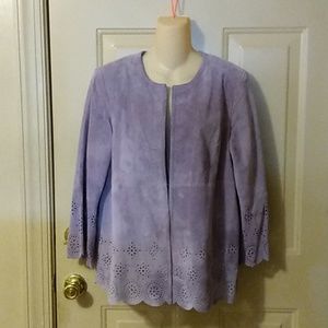 Lavender purple suede jacket